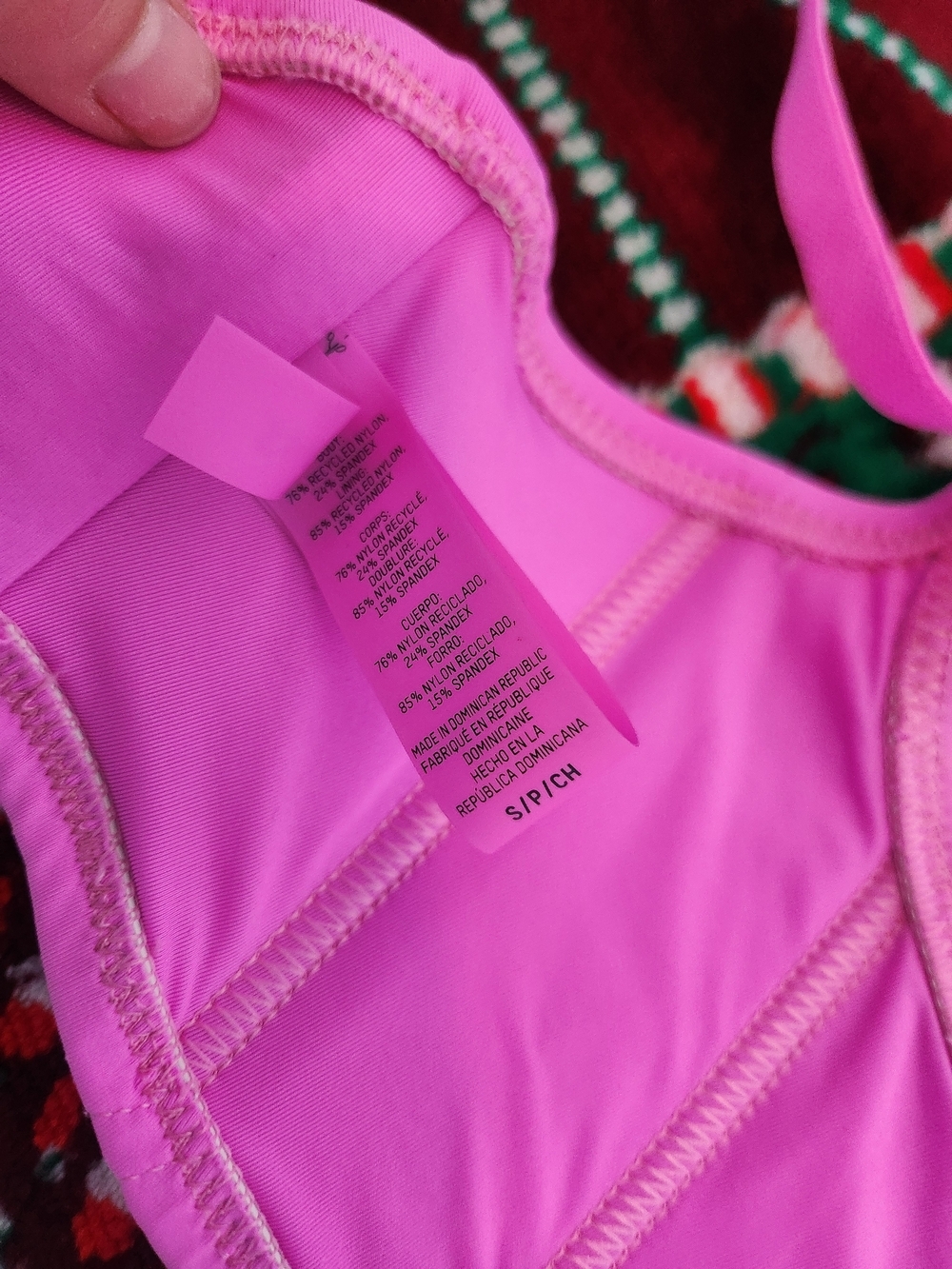 SKIMS Swim Corset Neon Pink Orchid Scoop Neck - Size XS - Picture 4 of 5